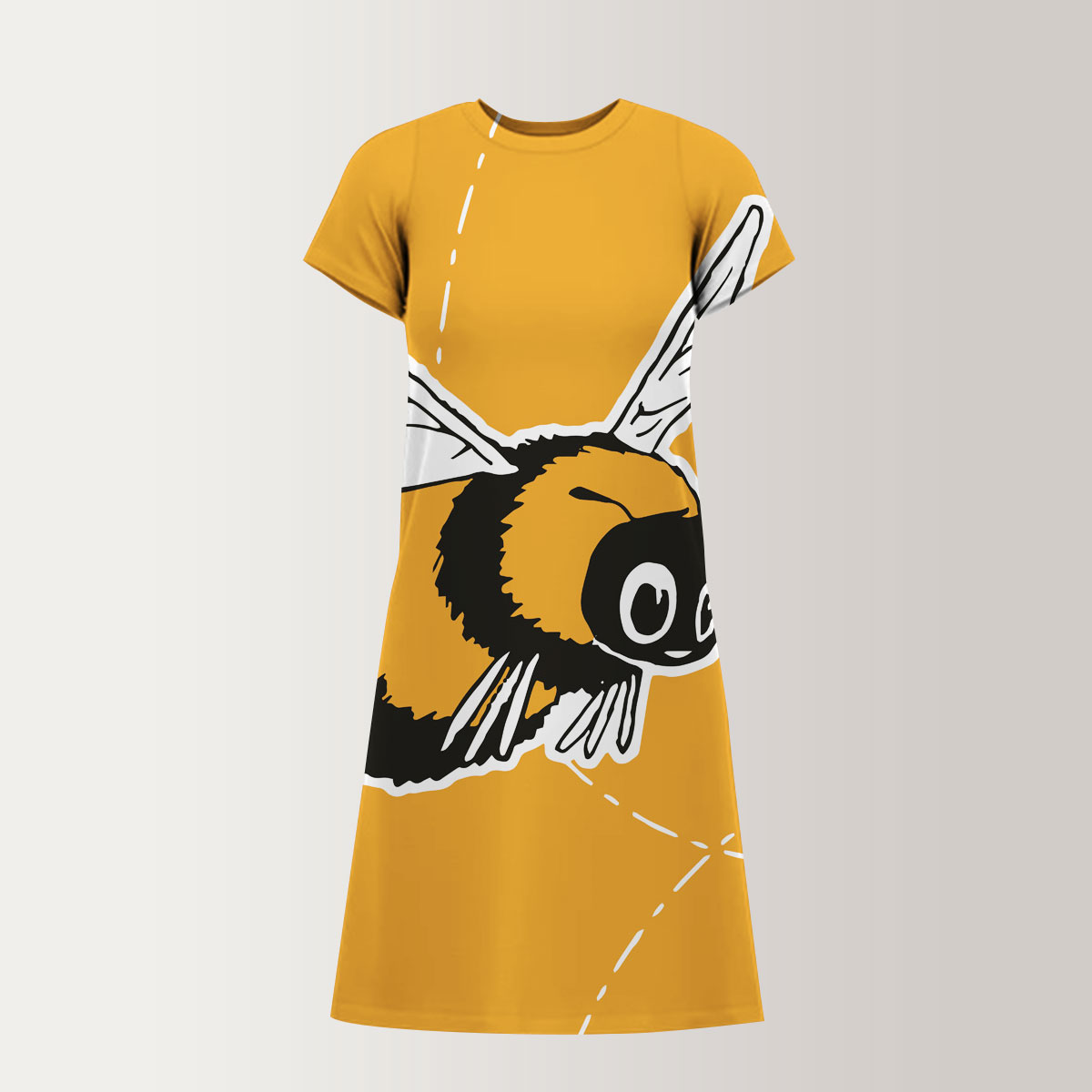 Orange Bee T-Shirt Dress