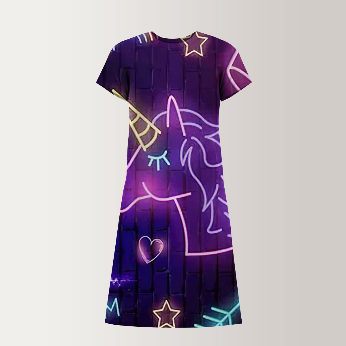 Purple Unicorn T-Shirt Dress