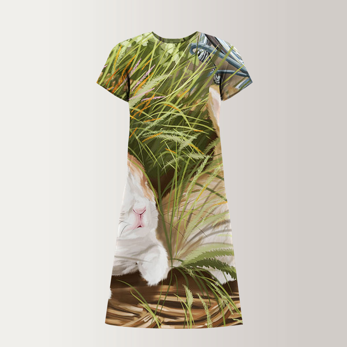 Rabbit In The Garden T-Shirt Dress