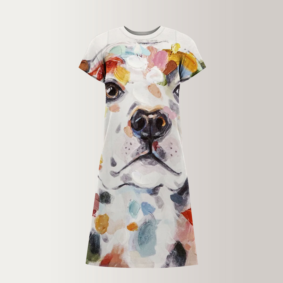 Rainbow Dog T-Shirt Dress