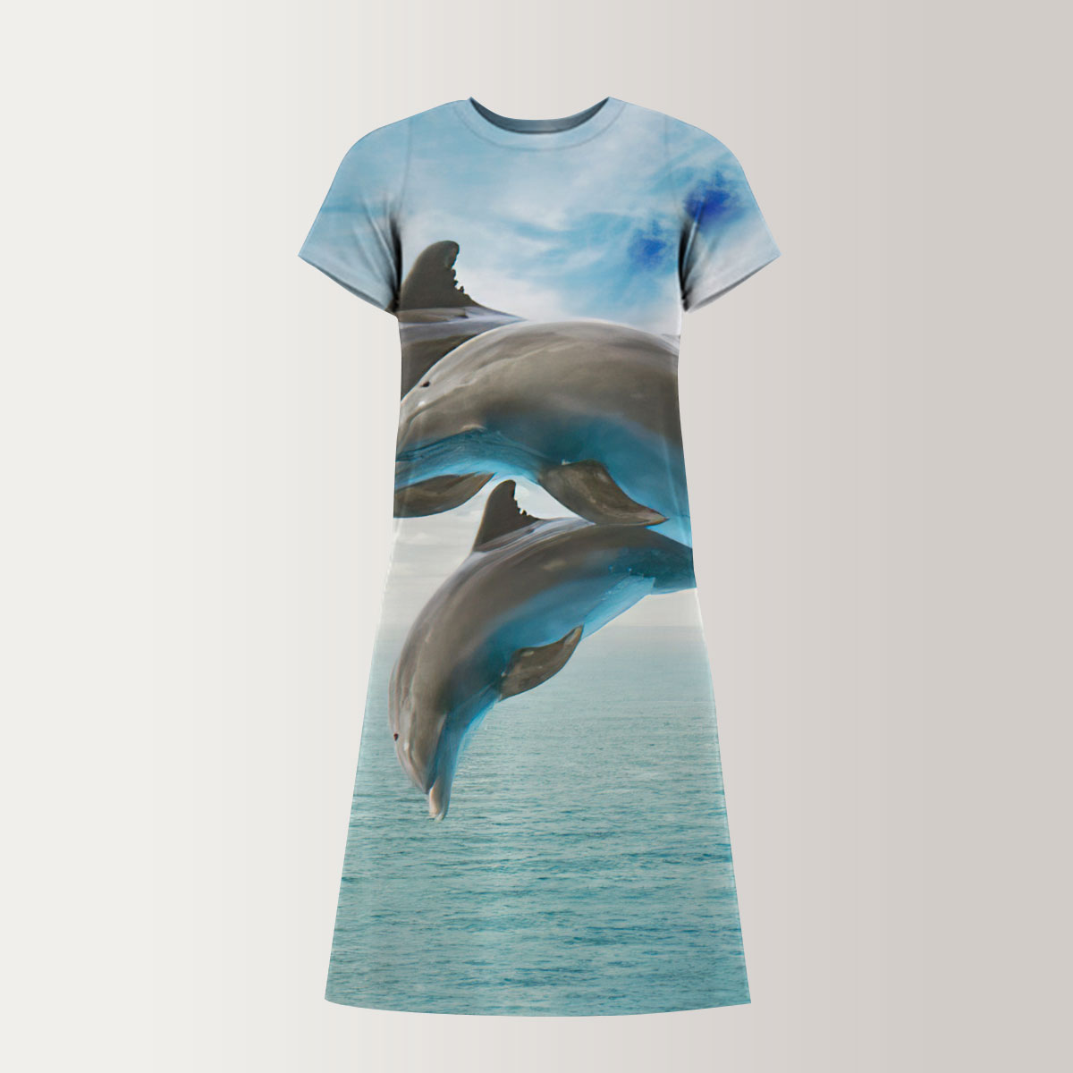 Seascape Dolphin T-Shirt Dress