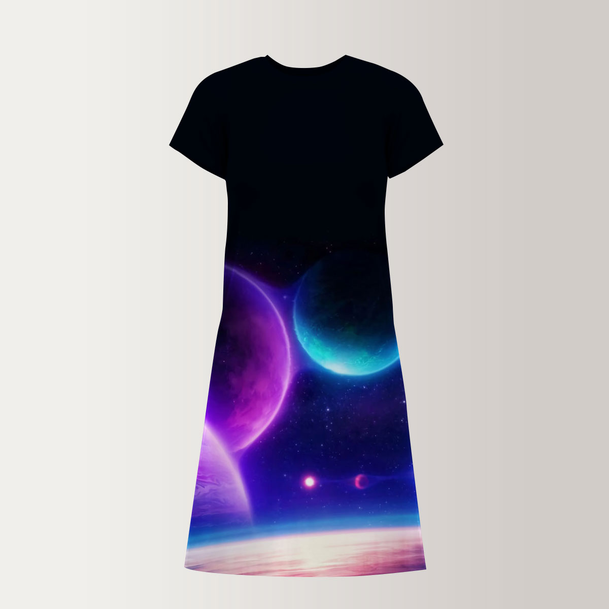 Space Planet T-Shirt Dress