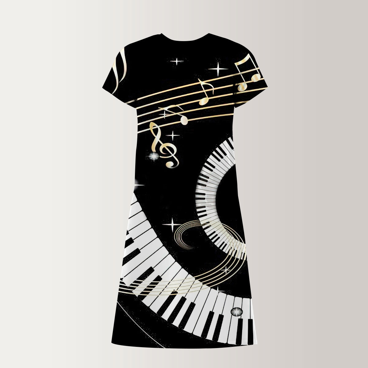 Stunning Funk with Piano T-Shirt Dress