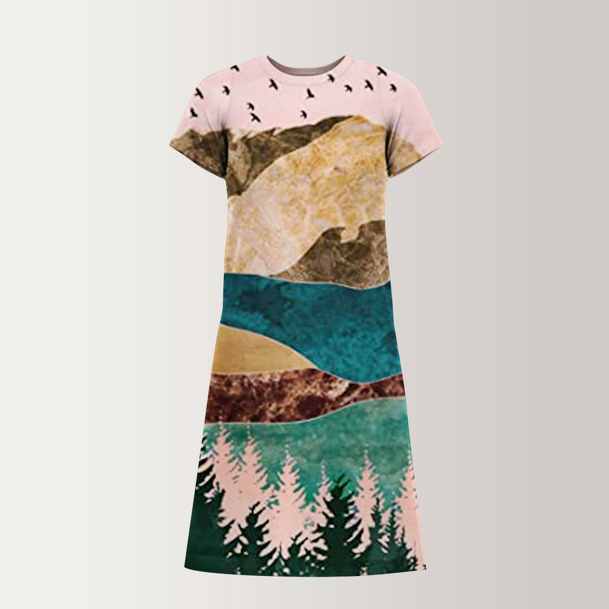 Sunrise Forest T-Shirt Dress