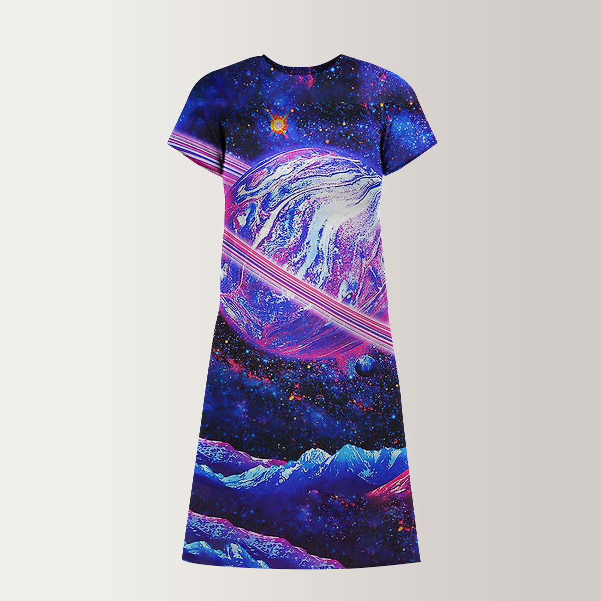 Trippy Space World T-Shirt Dress