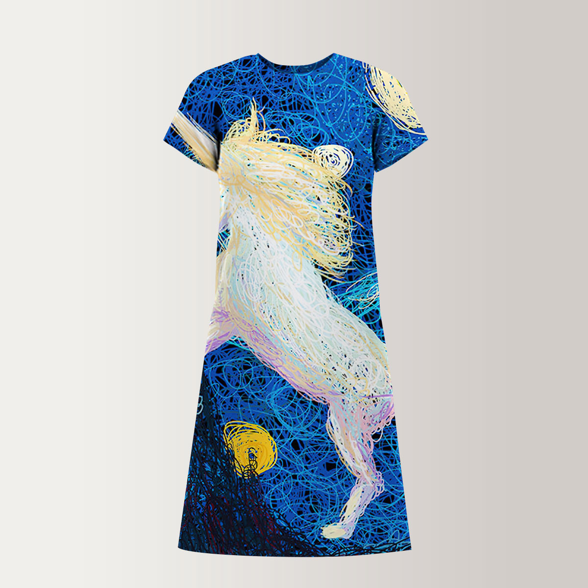 Unicorn Impressionist T-Shirt Dress