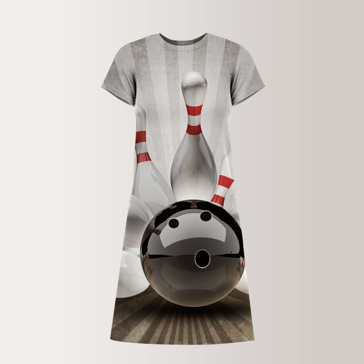 Vintage Bowling T-Shirt Dress
