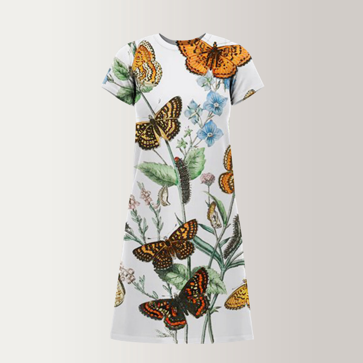 Vintage Butterfly 2 T-Shirt Dress