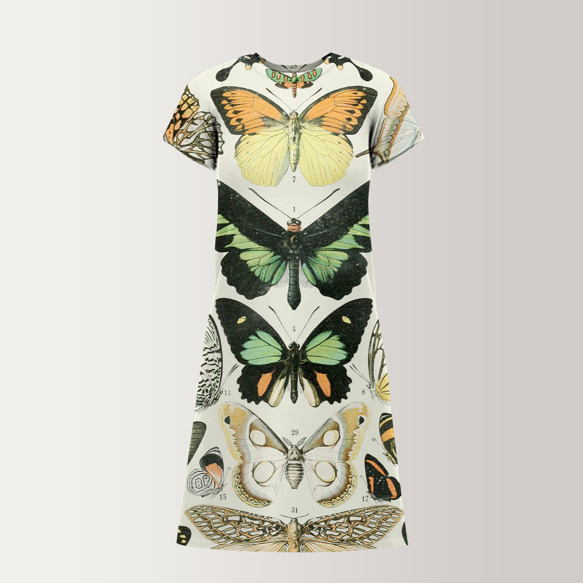 Vintage Butterfly T-Shirt Dress