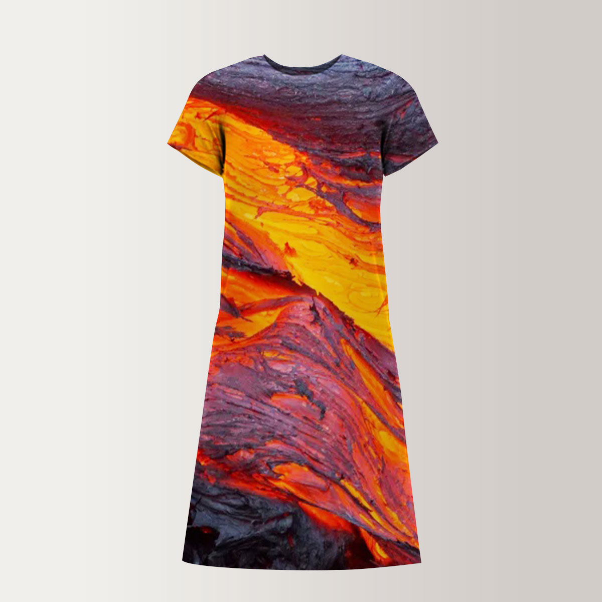 Volcano Mountain T-Shirt Dress