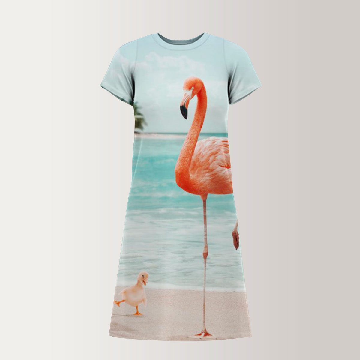 Wannabe Flamingo T-Shirt Dress