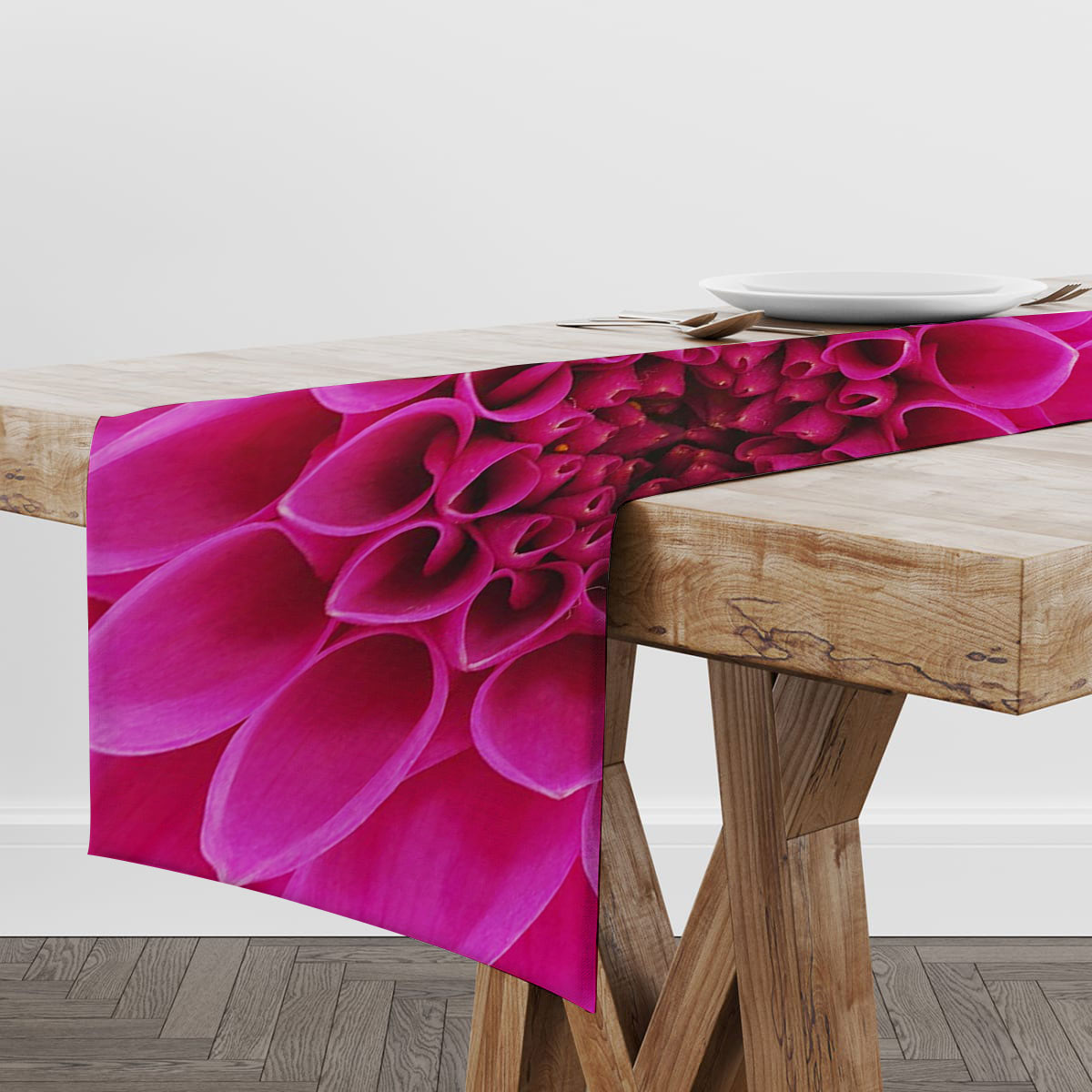 Pink Flower Table Runner