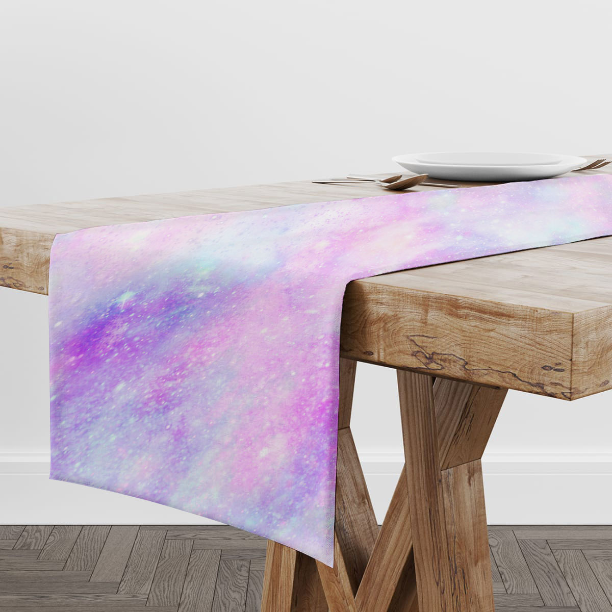 Pink Galaxy Table Runner