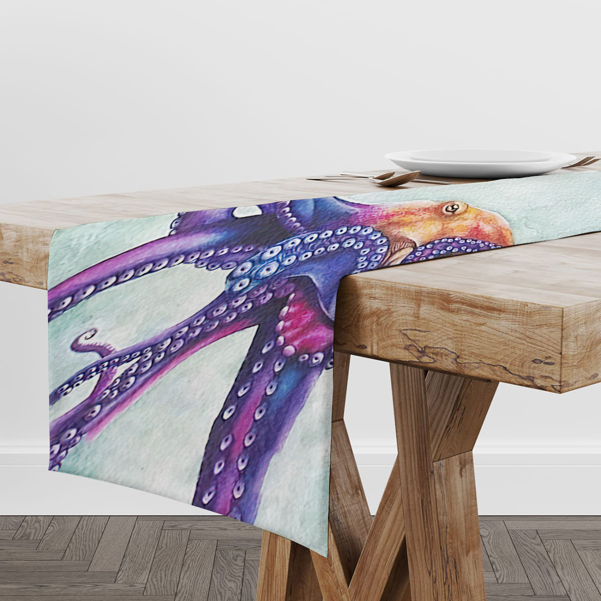 Purple Octopus Table Runner