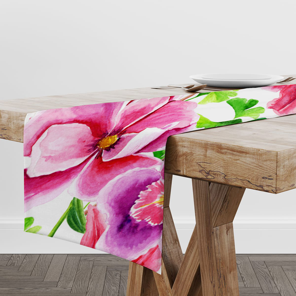 Purple Orchid Table Runner