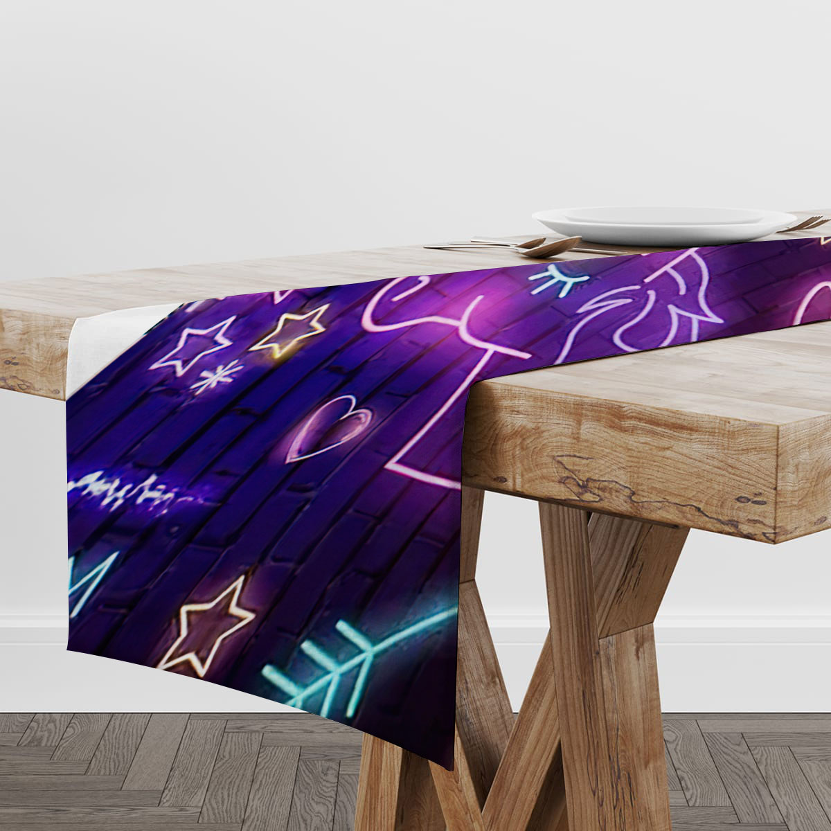 Purple Unicorn Table Runner