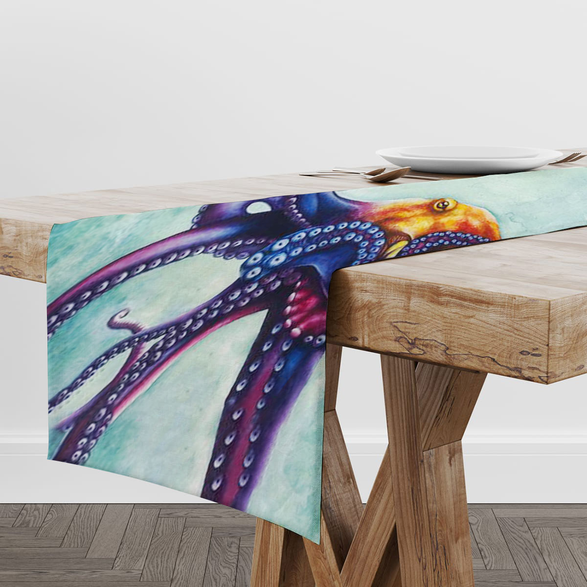 Rainbow Octopus Table Runner