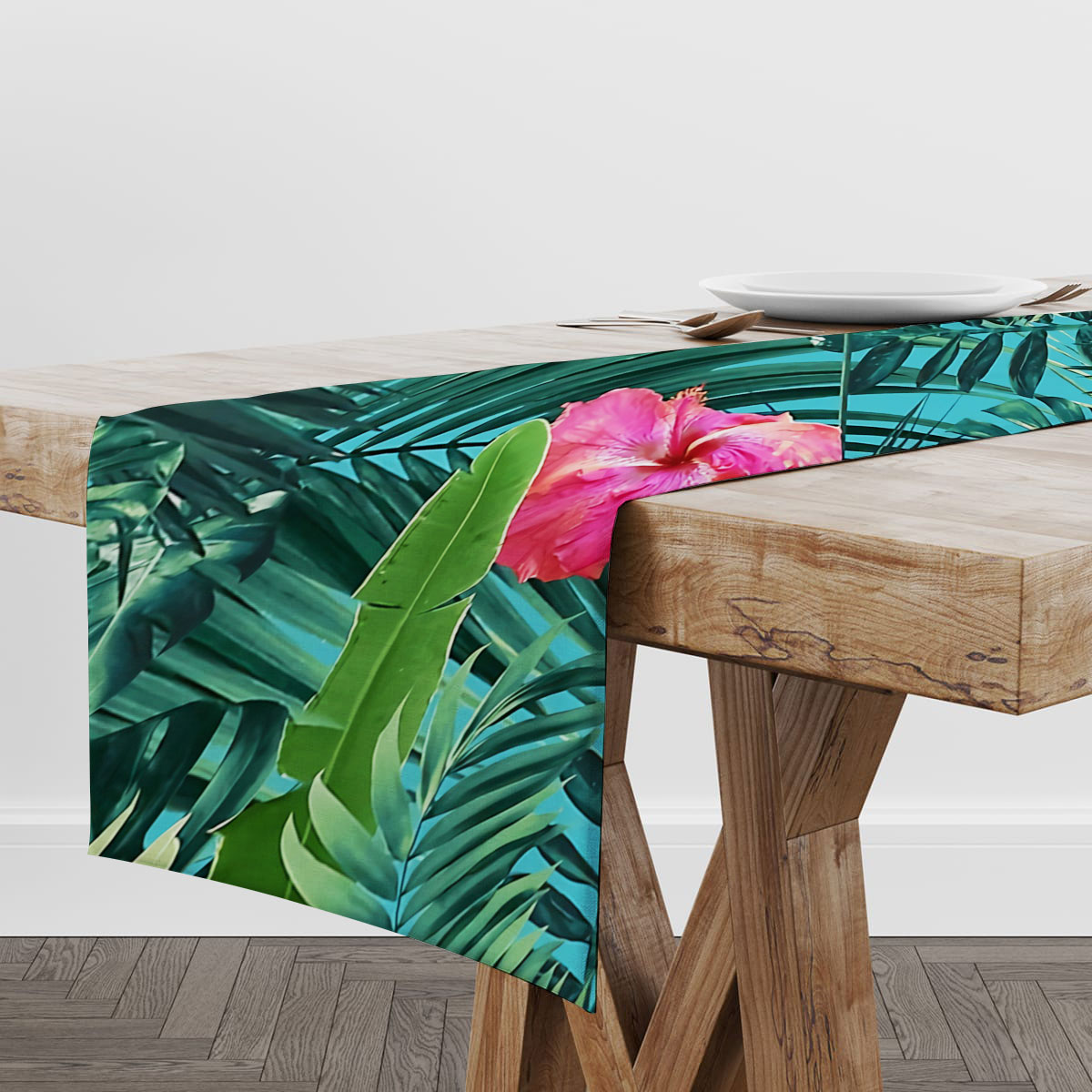 Tropical Hibiscus Table Runner