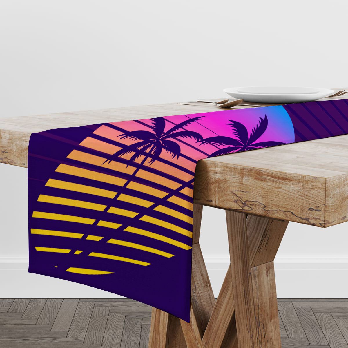 Tropical Purple Sunrise Table Runner