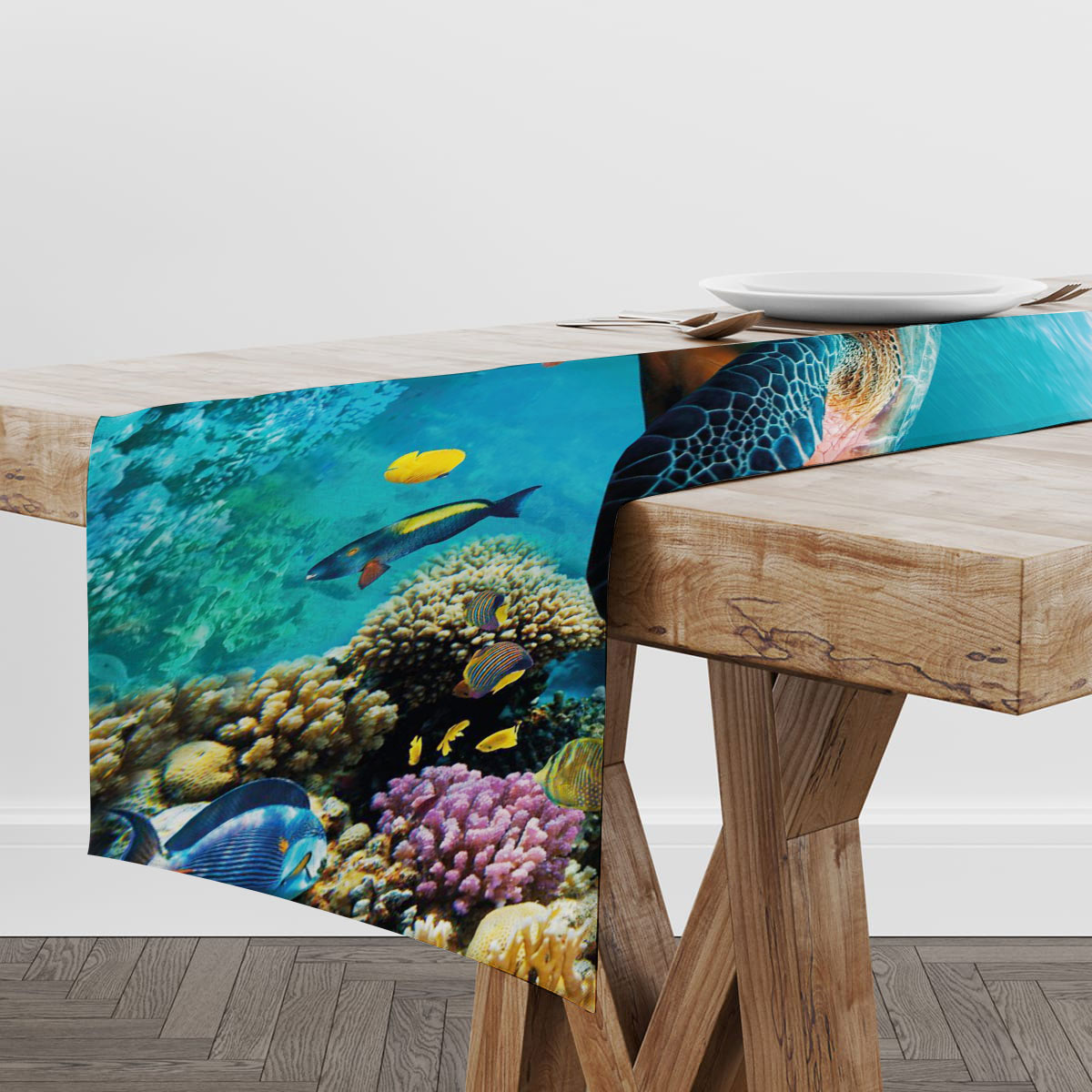 Under The Sea Turtle Table Runner