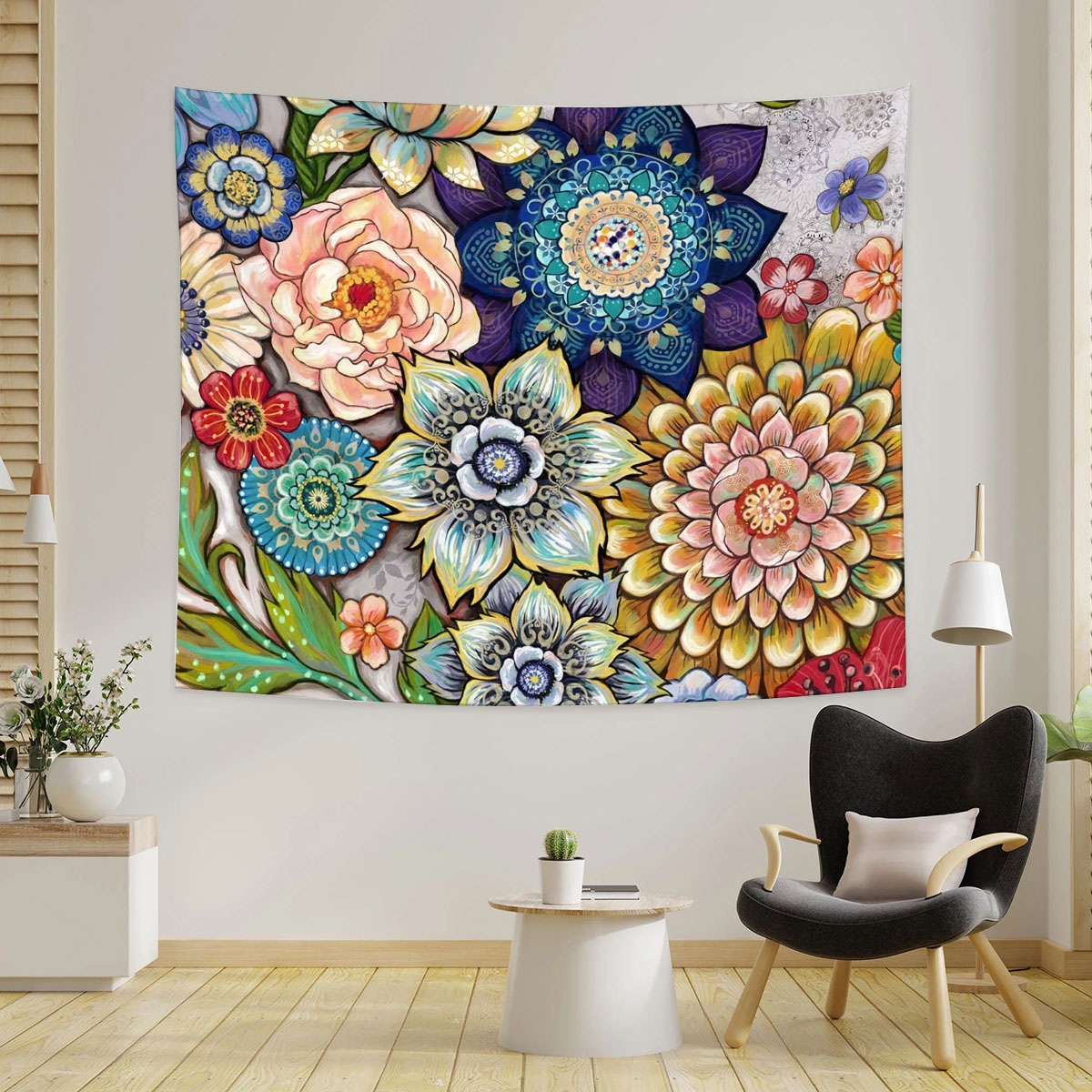 Multicolor Blossom Tapestry