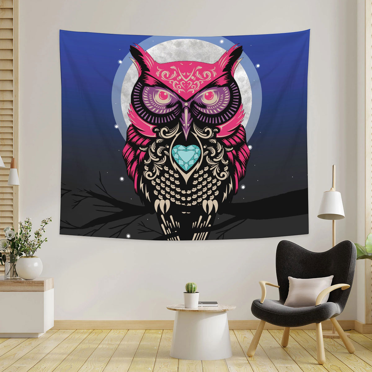 Owl Color Tapestry