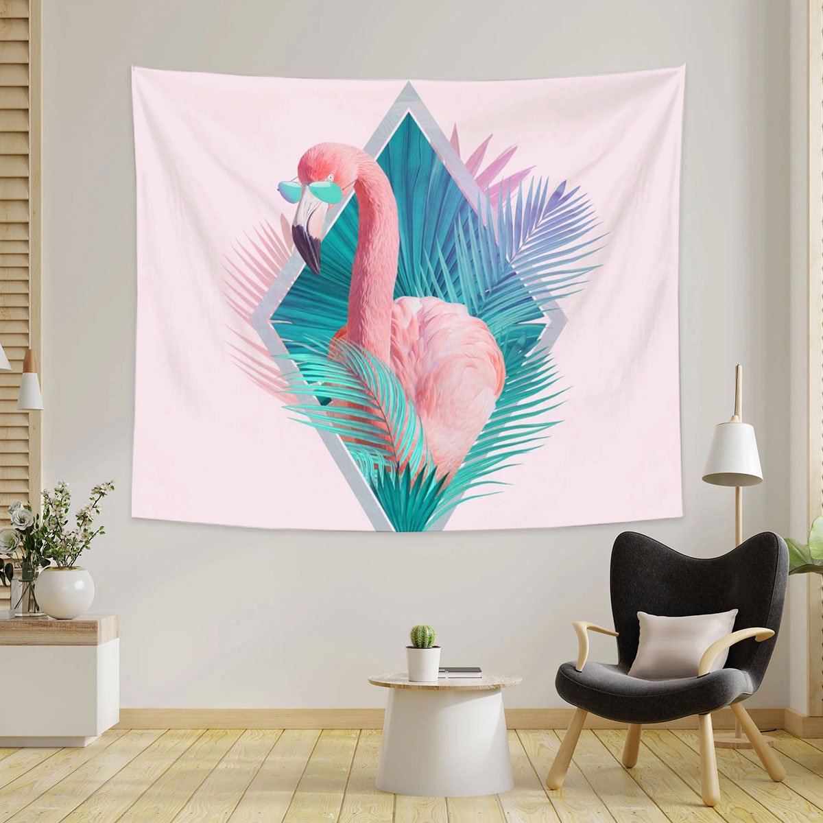 Pink Flamingo Tapestry
