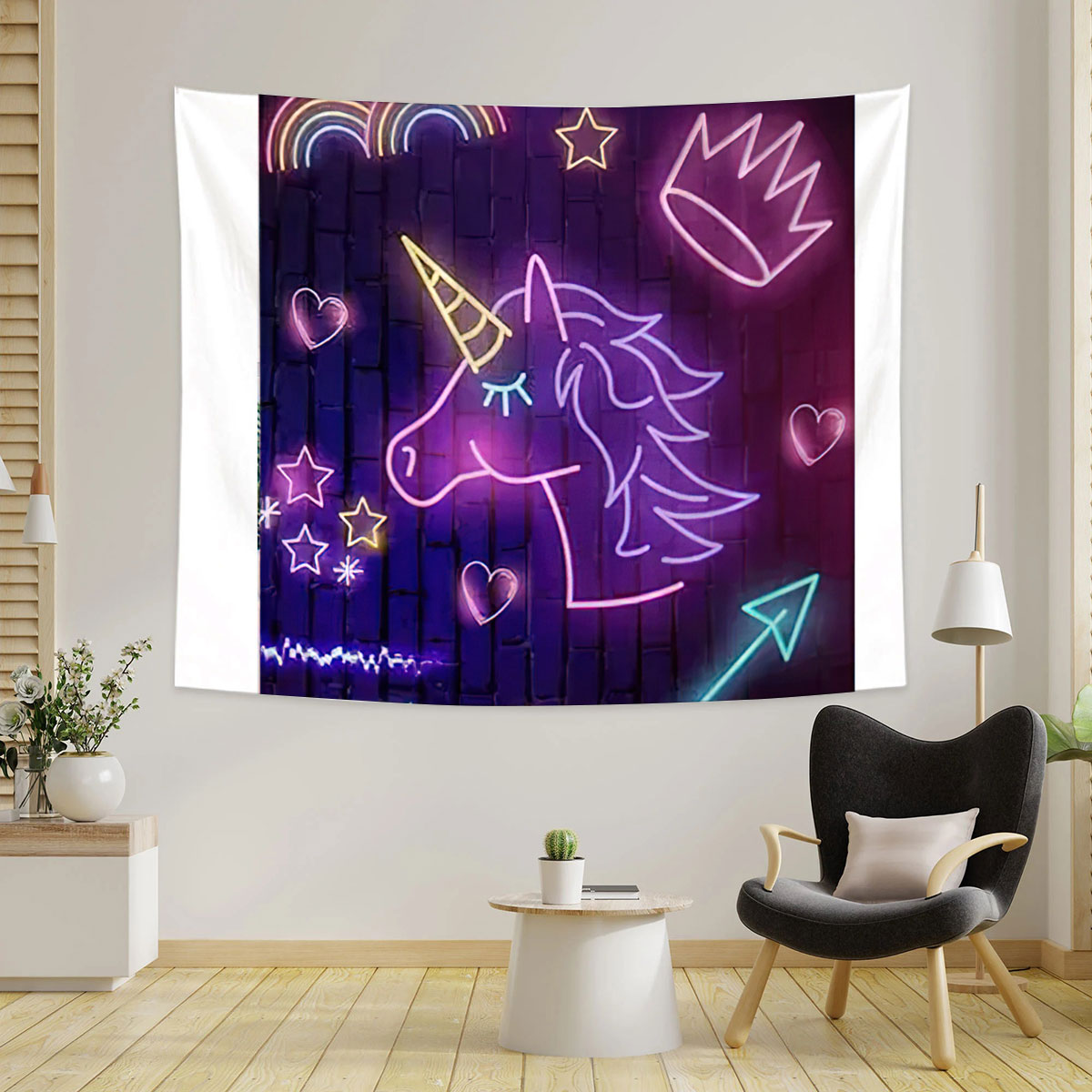 Purple Unicorn Tapestry