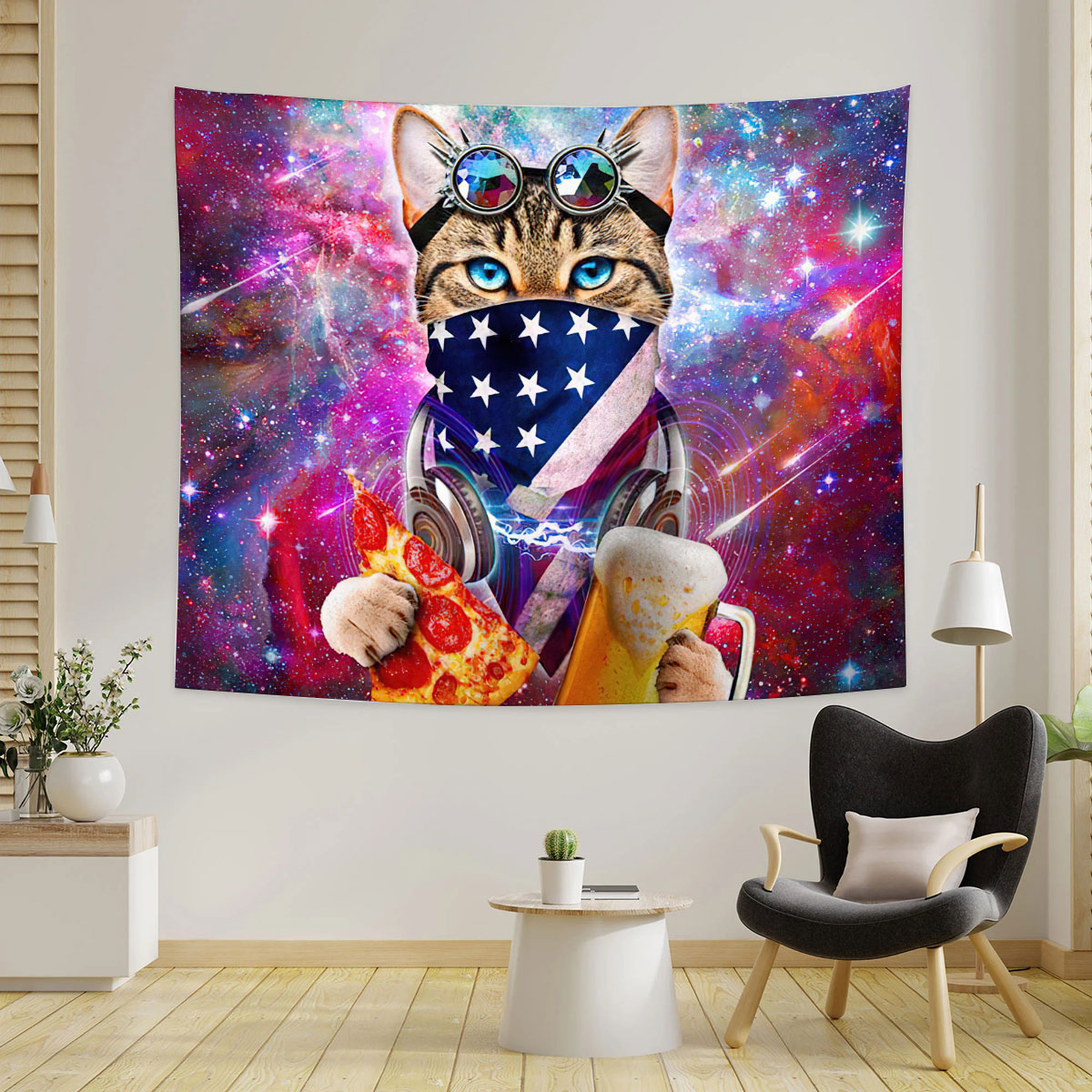 Rave Cat Tapestry