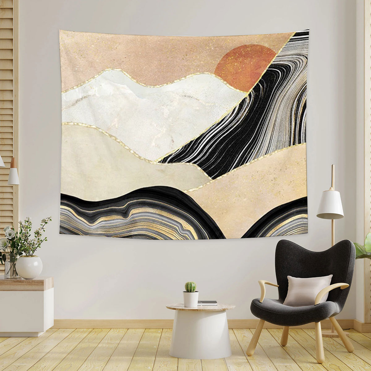 River And Mountain Tapestry
