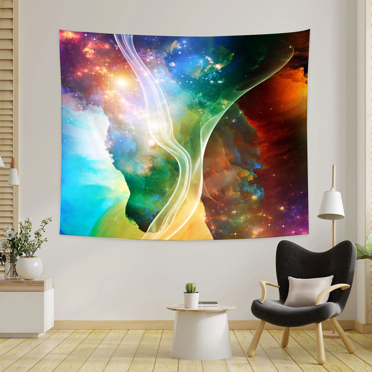 Star With Galaxy Tapestry