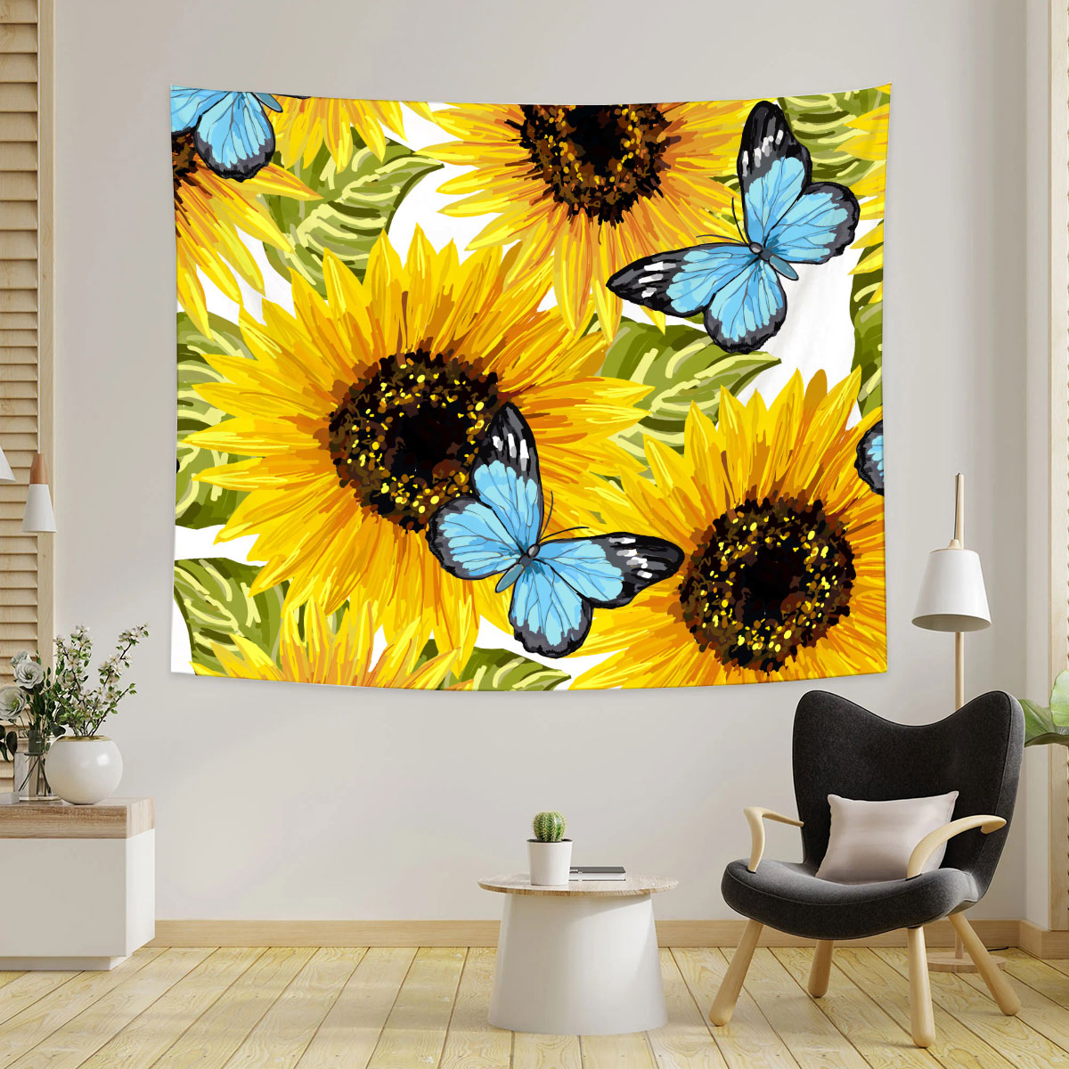Sunflower Butterfly Tapestry