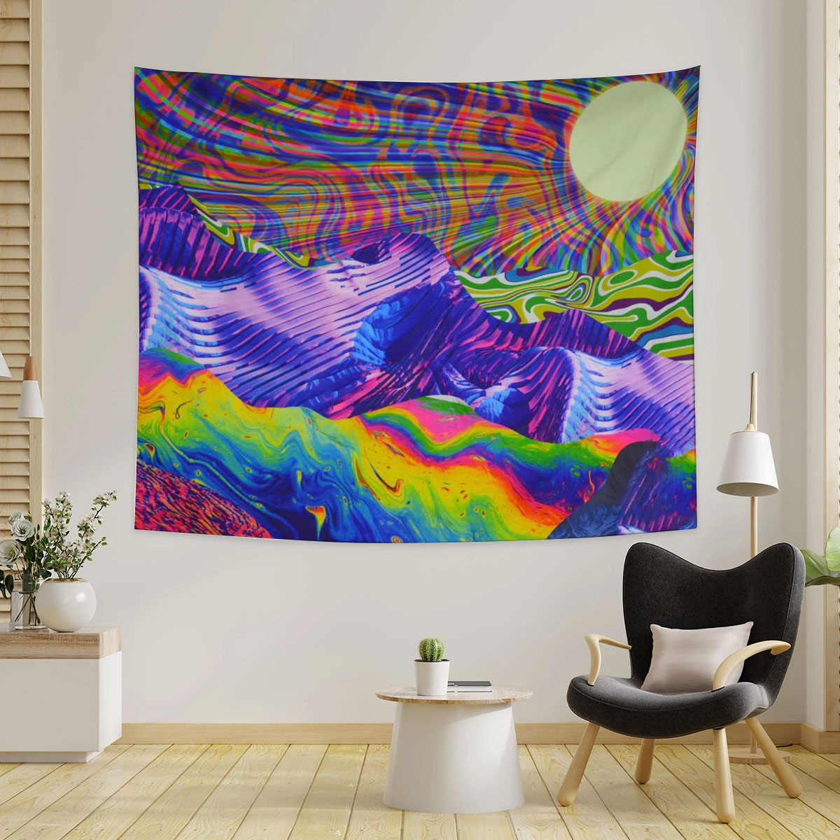 Trippy Mountain Tapestry