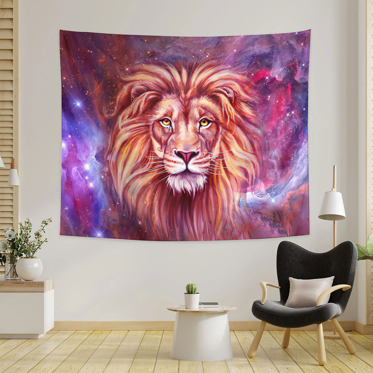 Universe Lion Tapestry