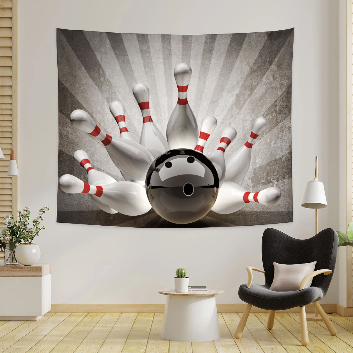 Vintage Bowling Tapestry