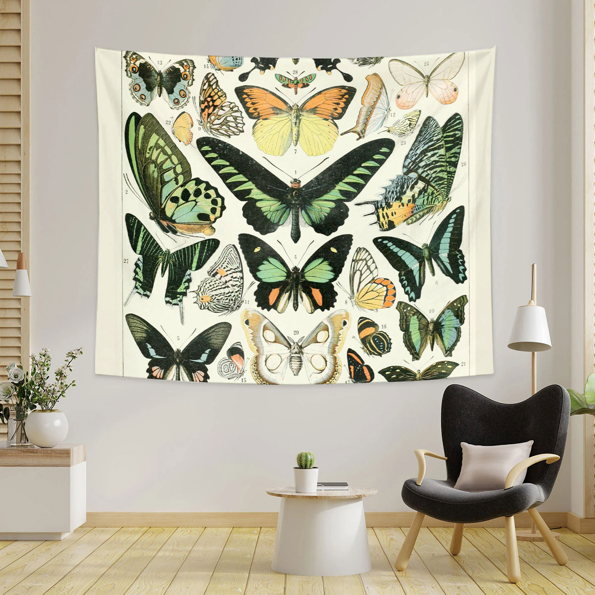 Vintage Butterfly Tapestry