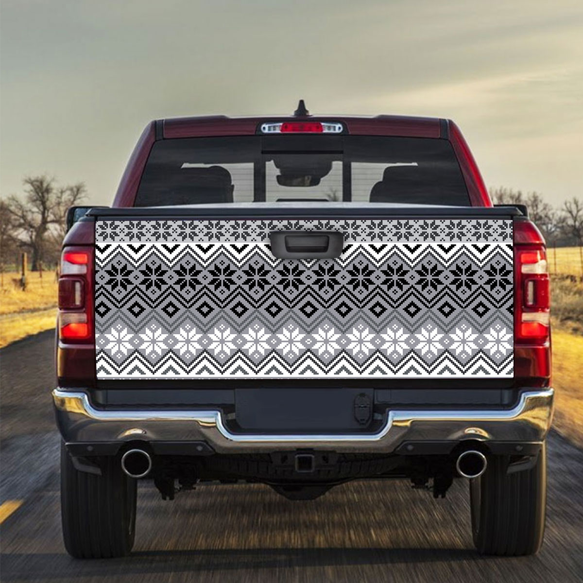 Nordic Snowflake Truck Bed Decal