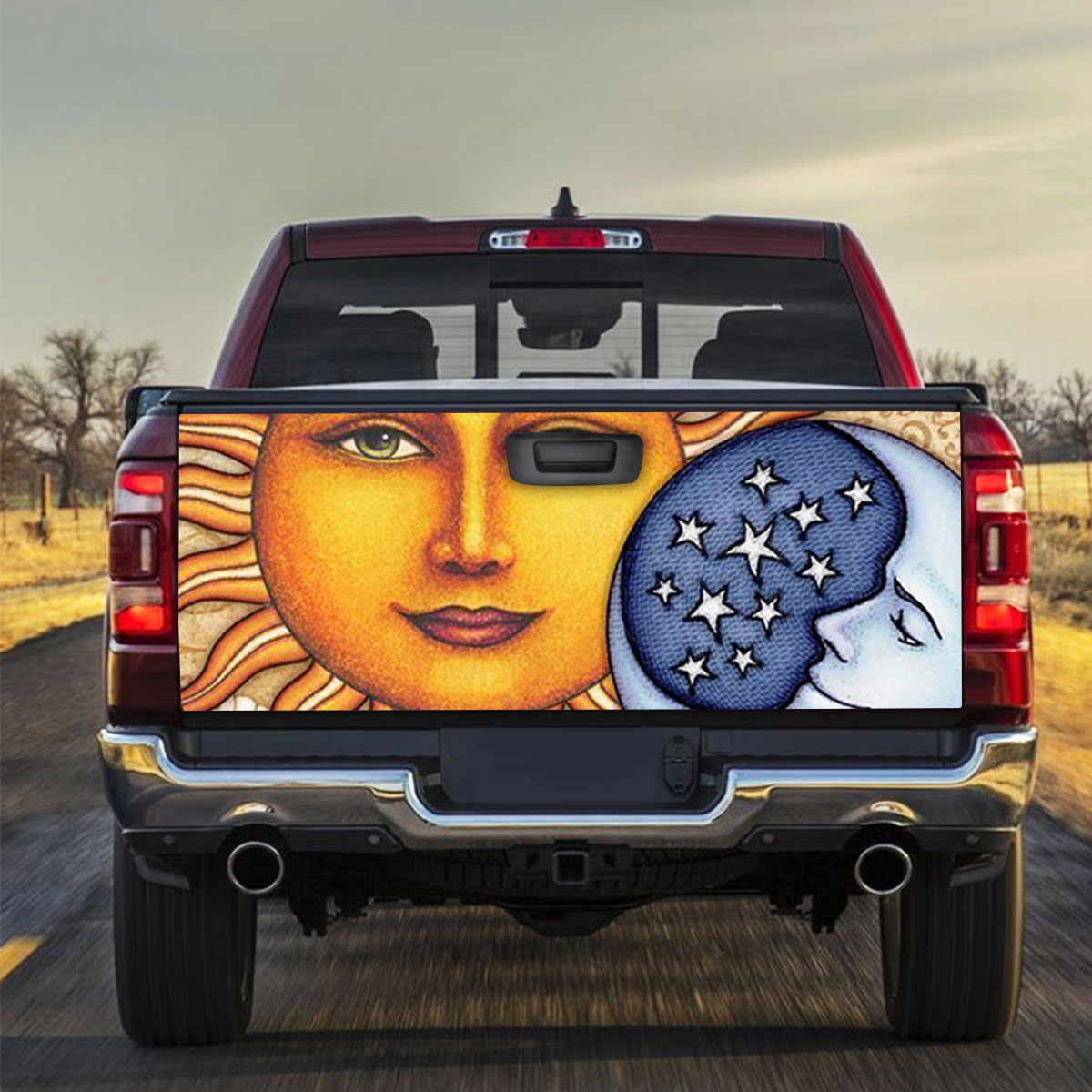 Ocean Sun And Moon Truck Bed Decal