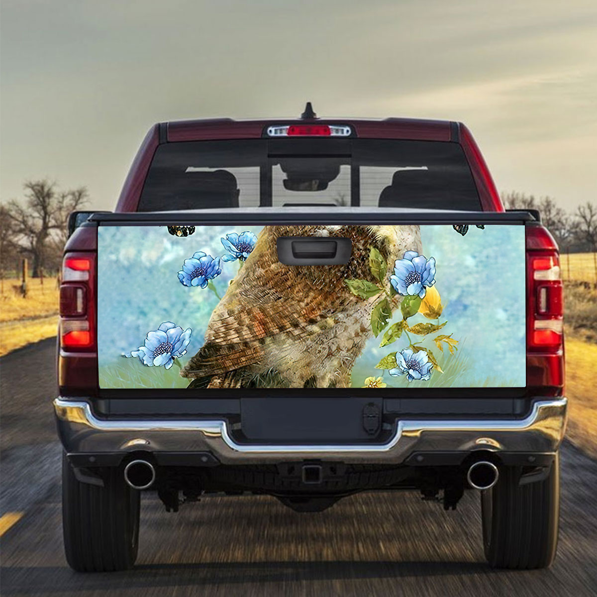 Owl And Butterfly Truck Bed Decal