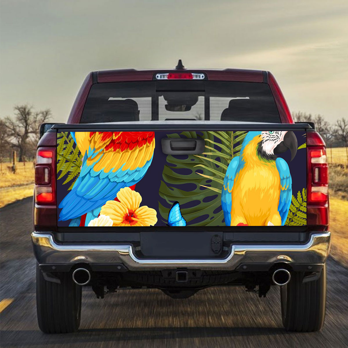 Parrot In The Jungle Truck Bed Decal