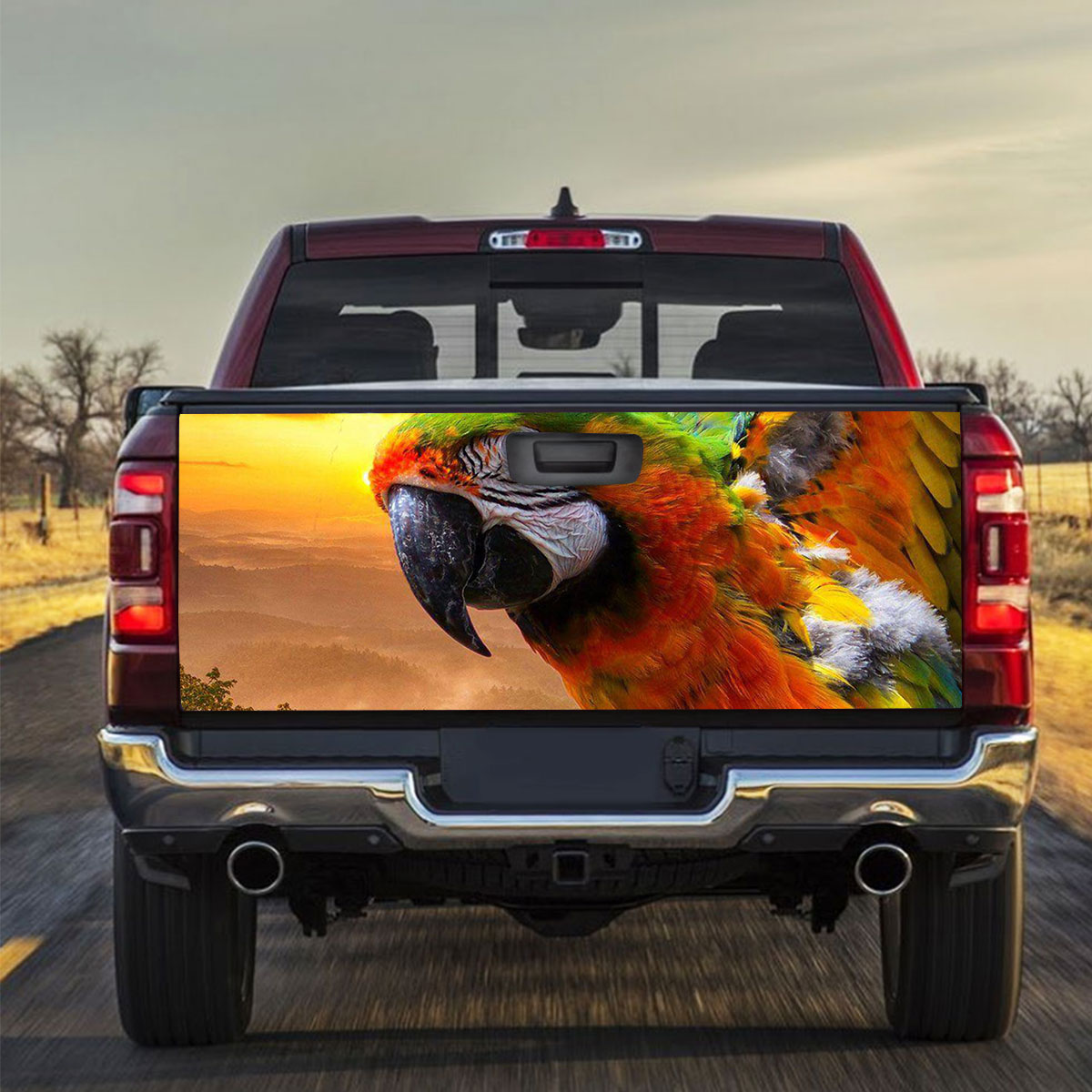 Parrot Under The Sunset Truck Bed Decal