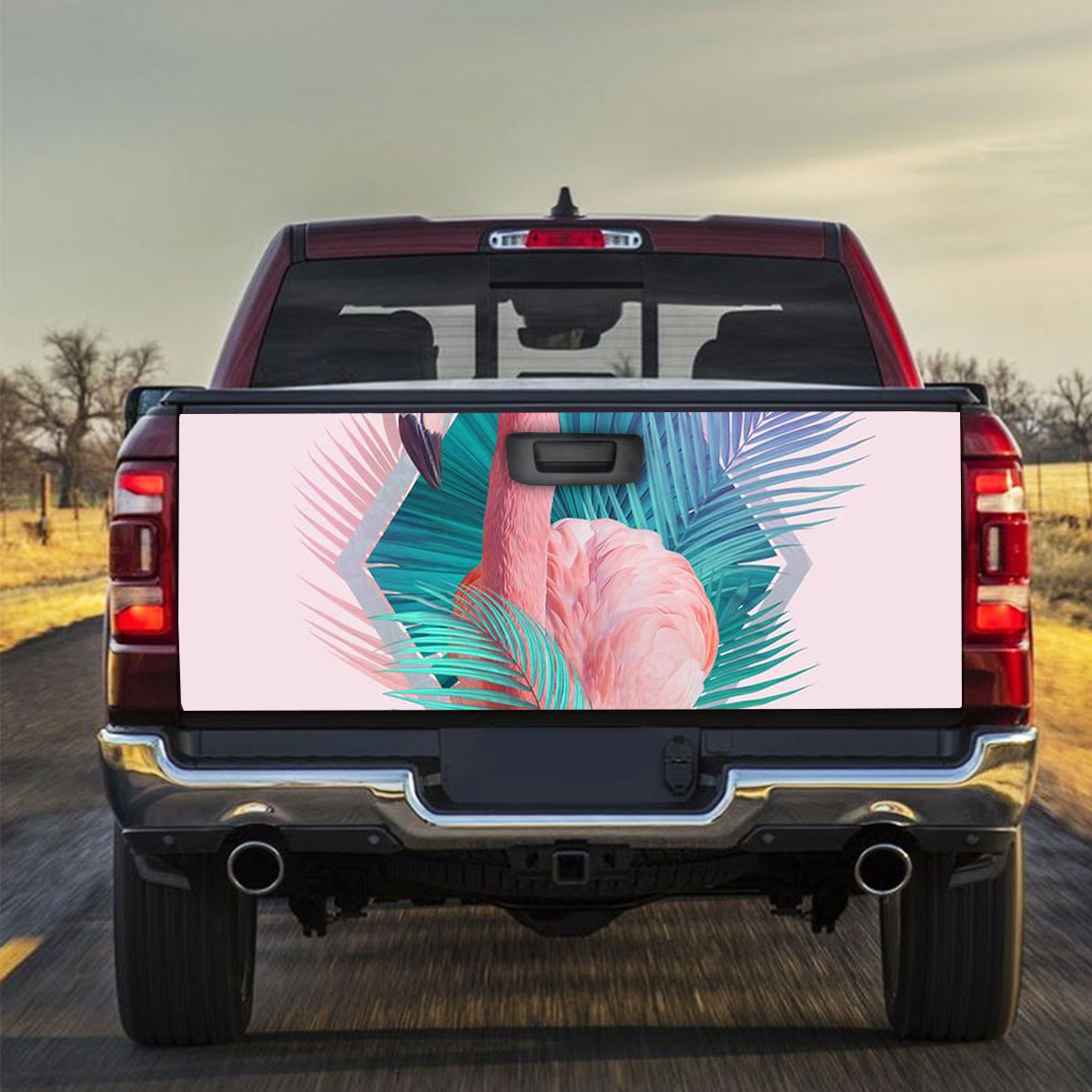 Pink Flamingo Truck Bed Decal