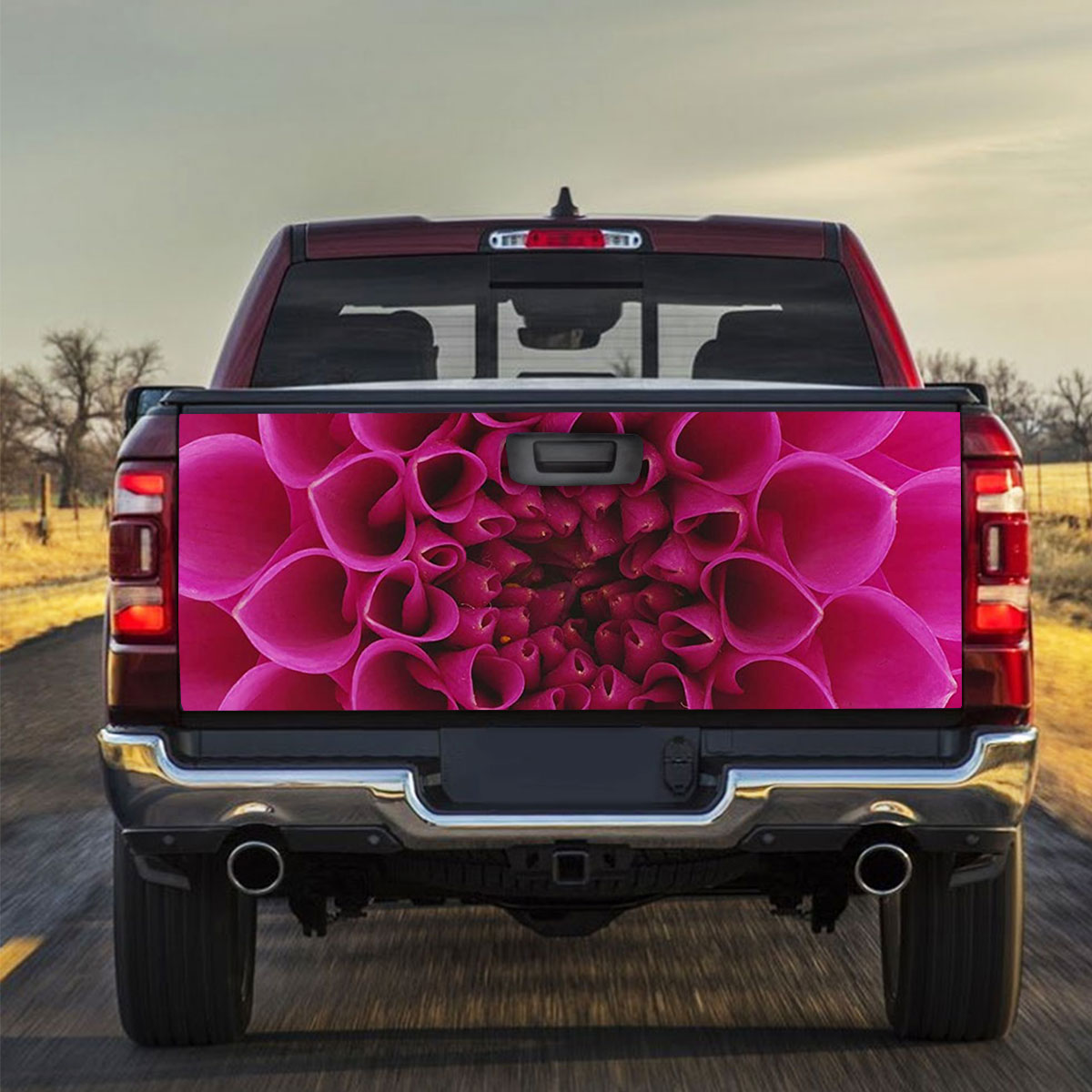 Pink Flower Truck Bed Decal
