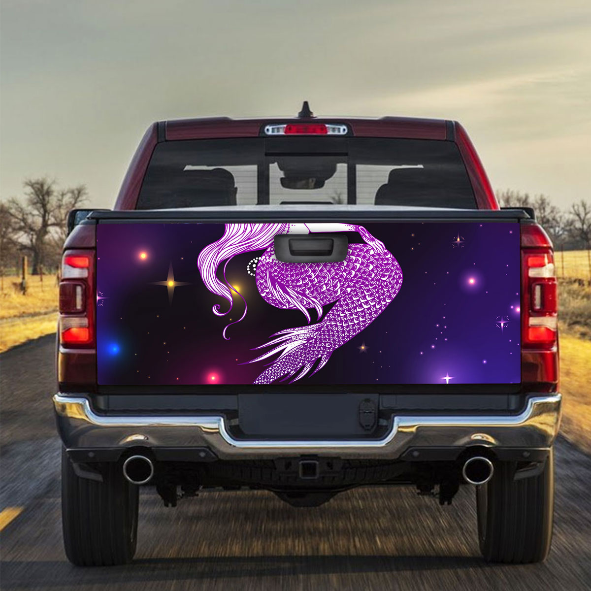 Purple Mermaid Truck Bed Decal