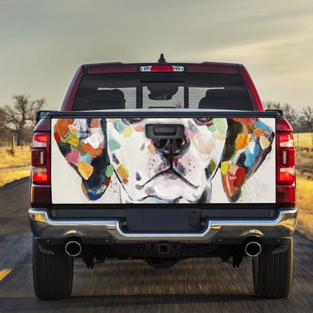 Rainbow Dog Truck Bed Decal