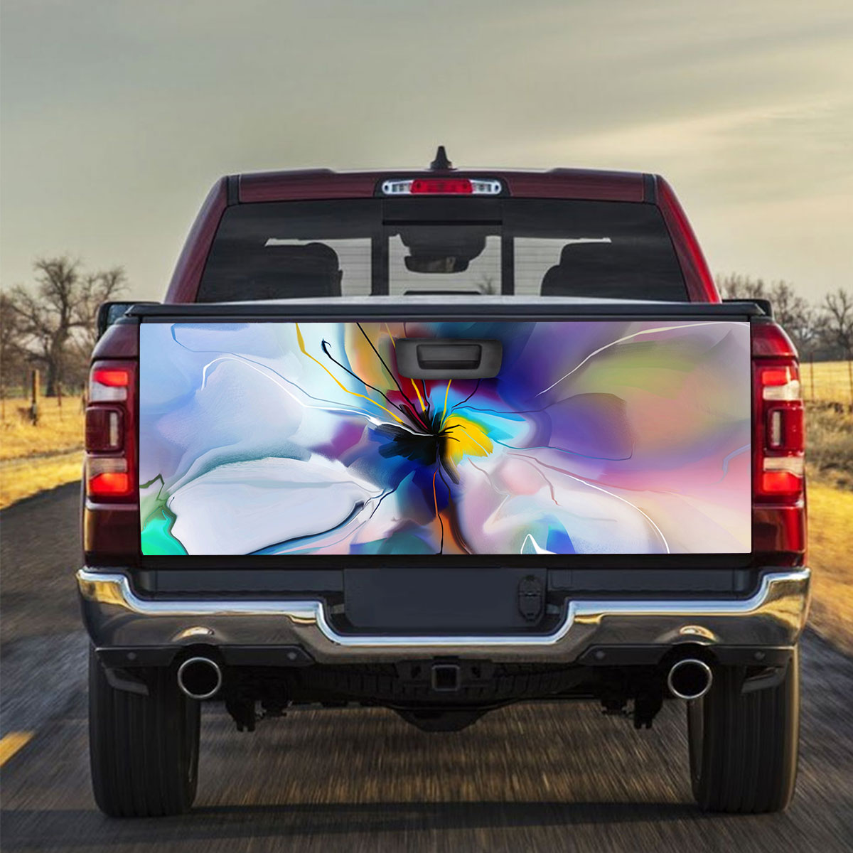 Rainbow Floral Truck Bed Decal