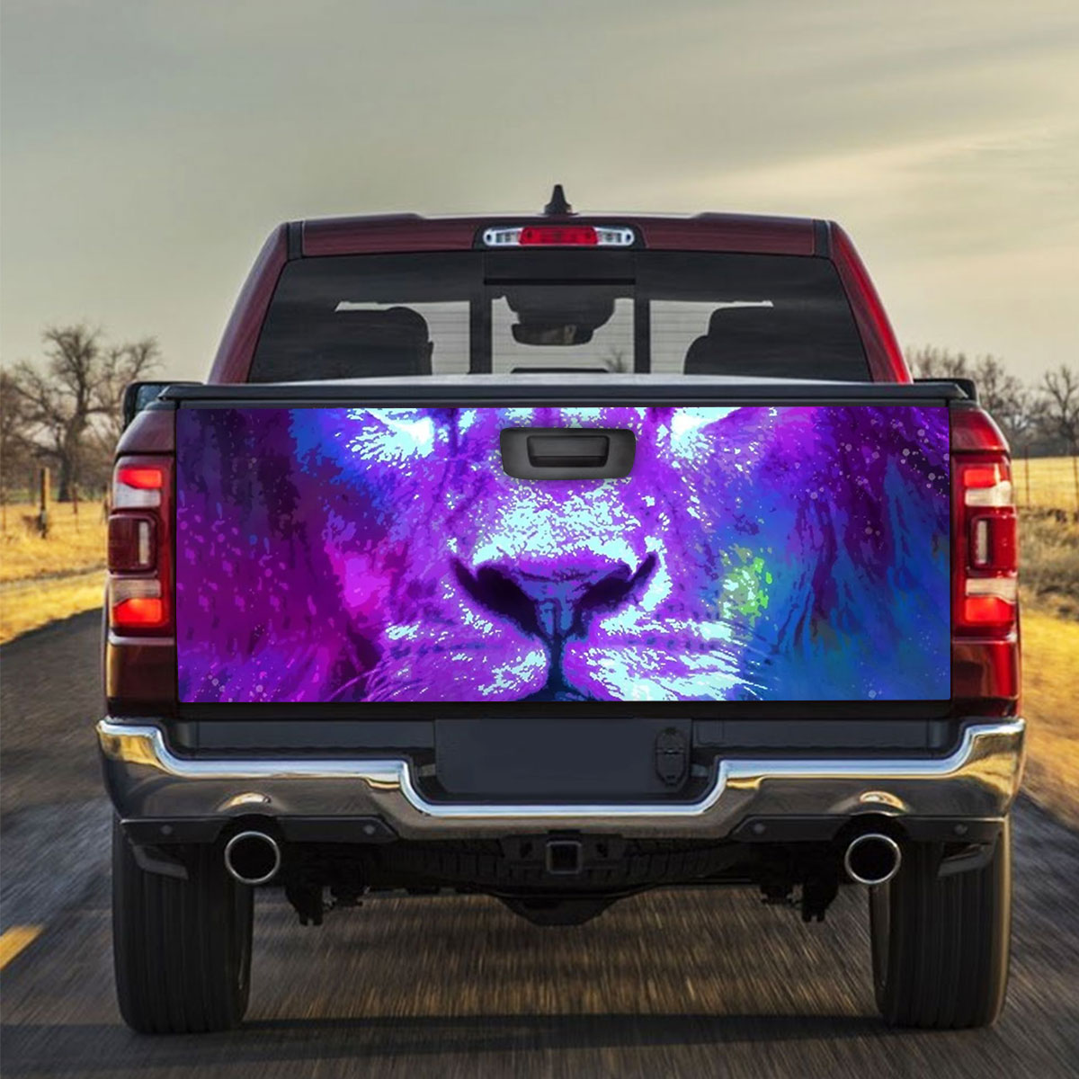 Rainbow Lion Truck Bed Decal