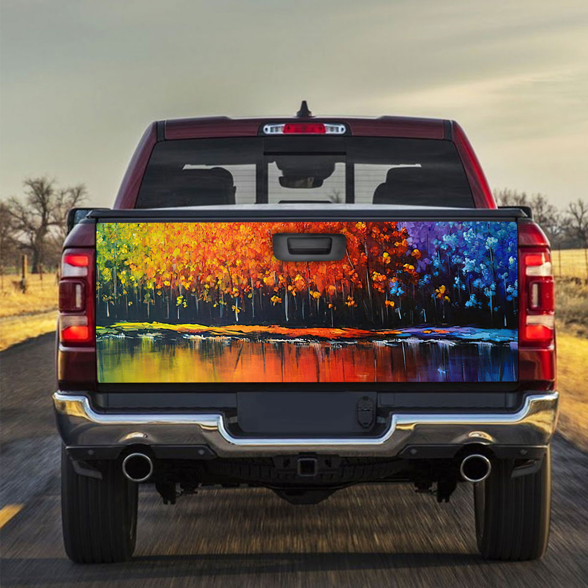 Rainbow Trees Truck Bed Decal