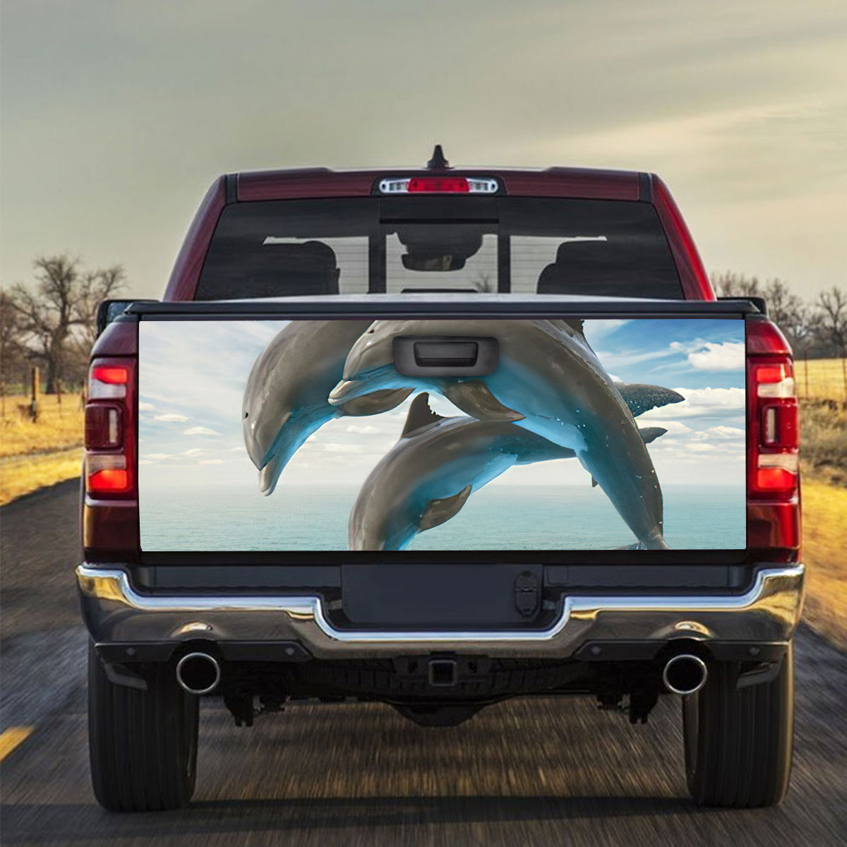 Seascape Dolphin Truck Bed Decal
