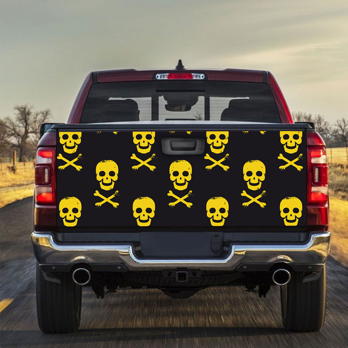 Skull And Bone Cross Truck Bed Decal